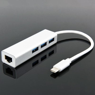 Cina Multi - Fungsi Jenis - C Kartu Jaringan Transfer 3.1 USB + Putar Kartu Jaringan Rj45 Gigabit +3.0 USB HUB Free Drive pemasok