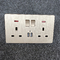 110V ~ 250V British Standard Module Dinding Switch Socket Untuk Hotel / Apartemen pemasok